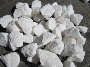 Pure White Natural Crushed River Stone, White Stone Gravel in Garden
