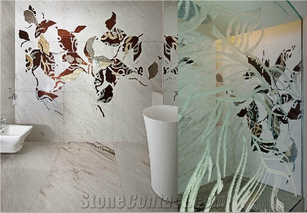 Marble Inlay Custom Bath Design
