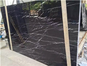 Nero Marquina Slabs & Tiles /Black Marble Slab /Guangxi Black and White Marquina Marble Chinese Natural Black Marble