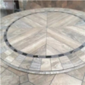 Stone Table, Aloides Semi White Grey Marble Marble Round Table Tops