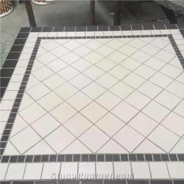 Stone Table, Anais White Marble Table Tops, Mosaic Tabletops