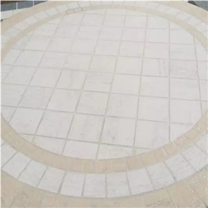 Stone Table, Bianco Cardigan White Granite Round Table Tops, Mosaic Tabletops