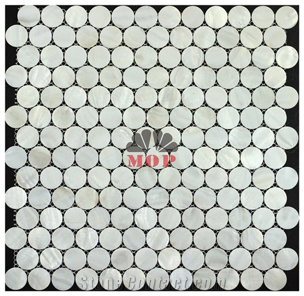 Circle Mother Of Pearl Mosaic Panel Mirror Tile From China Pearl Mosaic Panel Mirror Tile