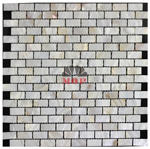 Mesh Brick Interior Wall Pearl Shell Mosaic Tiles