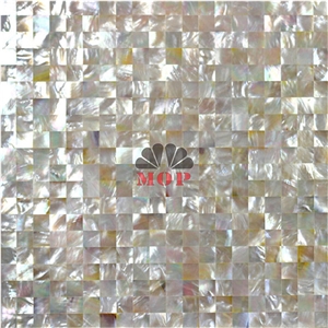 Mesh Seamless Mother Of Pearl Mosaic Wall Panel