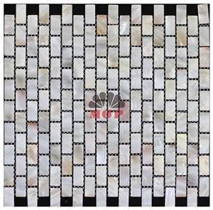 Strip Freshwater Mother Of Pearl Mosaic Tile Hotel