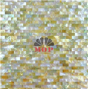 Wholesale Seamless Mirror Tile Yellow Lip Shell Mosaic