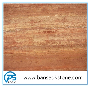 High Quality Red Travertine Polished Floor Tiles