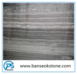 Natural Polished White Grey Wooden Marble for Interior Wall Decoration