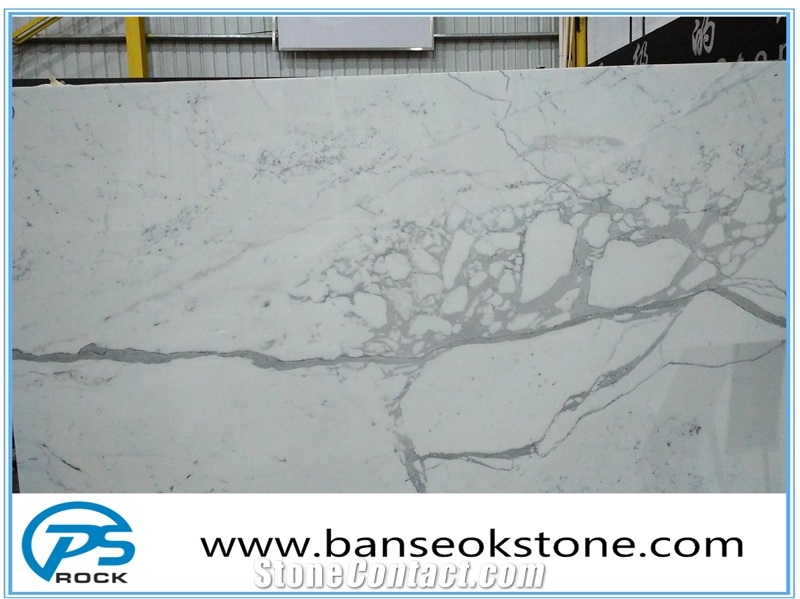 Polished White Calaeatta Marble Thin Slab for Floor Tiles