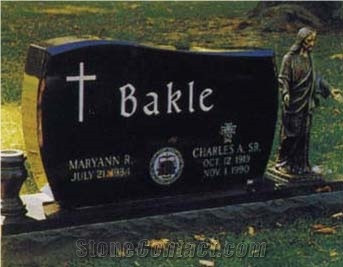 Absolute Black European,Russian Monuments,American Gravestone,Tombstone with Carving Letters,Rectangular Tombstone and Monuments,American Memorials,Angel Tombstone with Flower Vase,Cross Gravestone