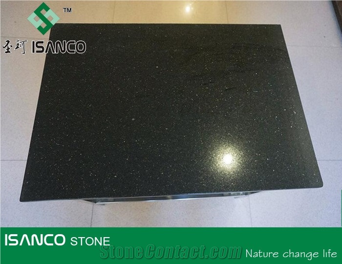 Best Quality Black Galaxy Granite Pattern Most Beautiful Gold Star Black Granite Slabs & Granite Tiles Black Granite Flooring Star Galaxy Granite Wall Covering Hotselling