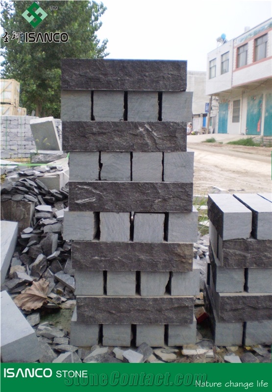 Blue Limestone from China Building Stones Walling Tiles Blue Stone Wall Stone Split Surface Bricks Pattern Blue Limestone Building Ornaments Landscaping Stones Blue Stone with Cheap Price