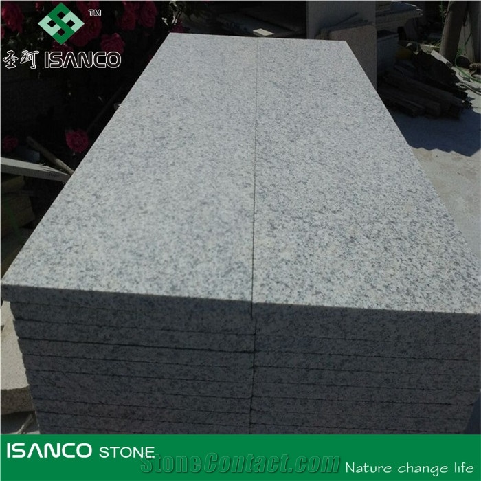 China G603 Flamed Tiles & Slabs for Floor Paving,Granite Paving Stone,White Grey Color Granite Stone, Sliver Grey, Sesame White Granite,Crystal Grey Granite,Light Grey Granite