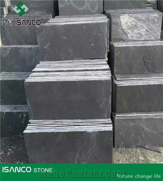 China Produced Natural Black Slate Covering Tiles Black Slate Covering Tiles