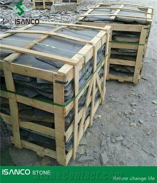 China Produced Natural Black Slate Covering Tiles Black Slate Covering Tiles