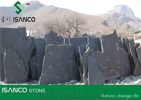 China Produced Natural Black Slate Covering Tiles Black Slate Covering Tiles