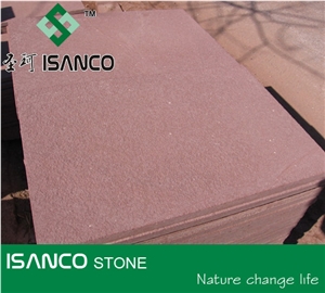 Chinese Natural Sandstone Tiles Red Sandstone Wall Tiles Shandong Red Sandstone Slabs Building Use Sandstone Wall Covering Solid Good Quality Red Color Sandstone Pattern Large Quantity in Stock