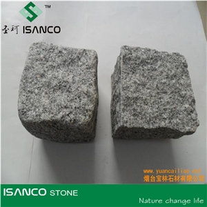 G341 Grey Granite Pavers/Cube Stone/China Grey Granite Cobble Stone, Lightly Tumbled Cubes