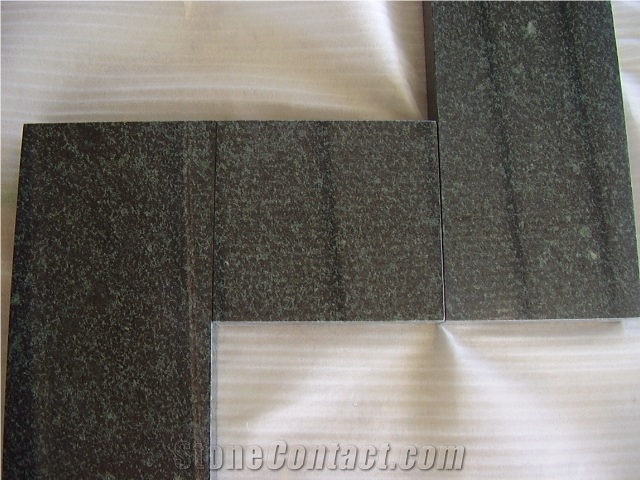 G381 Evergreen Granite Paving Green Tiles& Slabs, China Green Granite Small Tiles