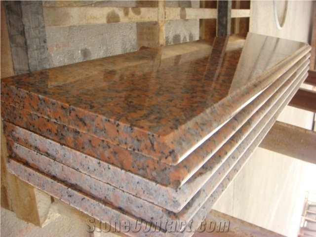 G562 Maple Red Granite Step, Red Granite Stone Stairs&Step China Red G562 Granite Staircase Polished Bullnose Maples Red Granite Stair Treads Chinese Maple Red Stair&Steps with Bullnose