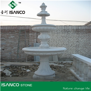 Garden White Marble Water Features, Exterior Landscaping Stones Rolling Sphere Fountains, Outdoor Sculptured Fountain