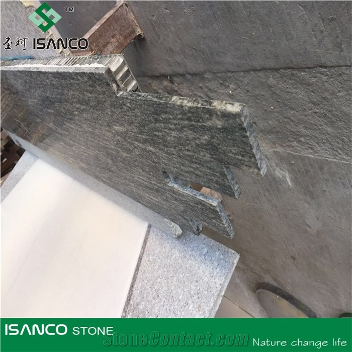 Granite Split Face Stacked Stone Veneer / Cultured Stone for Wall Cladding / Nero Granite Ledge Stone