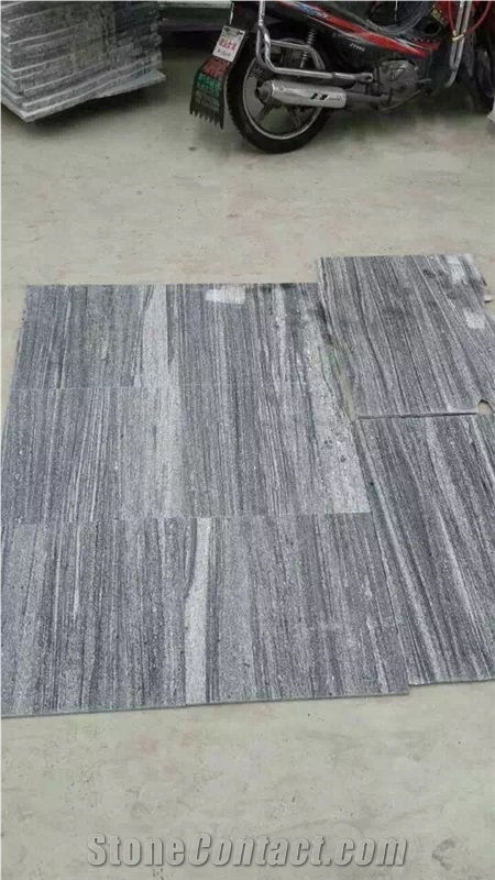Gray Fantacy Granite Big Slabs&Tiles,Straight Grain Black Gray Fantacy Granite,Grey Paver Tiles