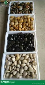 Natural Stone Mixed Pebble Stone Colorful River Stone Polished Stone Gravel Polished Pebbles Supply Large Quantity Pebble Walkway Cobble Stone Natural Stone for Driveway