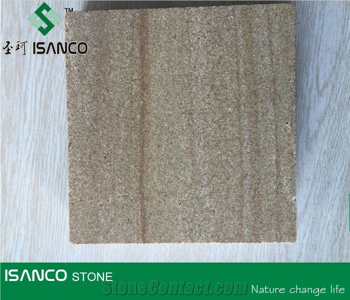 Natural Yellow Sandstone from China Yellow Sandstone Tiles Sandstone Slabs Sandblasted Sandstone Coverings Cut to Size Big Slabs Shandong Yellow Sandstone Wall Covering Tile Floor Tiles Grade a