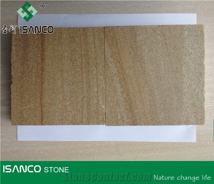 Natural Yellow Sandstone from China Yellow Sandstone Tiles Sandstone Slabs Sandblasted Sandstone Coverings Cut to Size Big Slabs Shandong Yellow Sandstone Wall Covering Tile Floor Tiles Grade a
