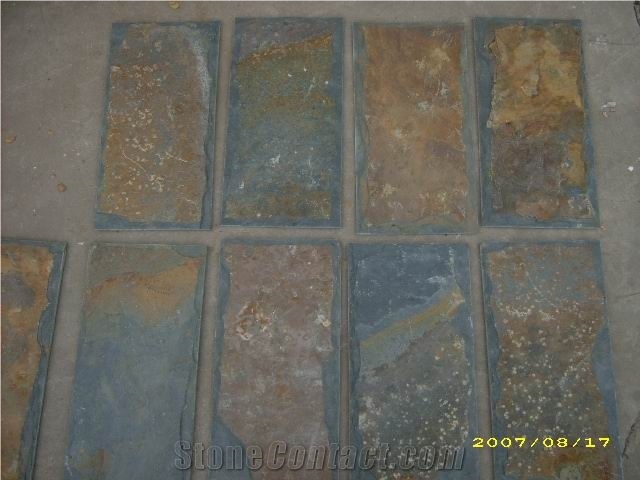 Rustic Yellow Slate Tiles, Floor & Wall Tiles, Wall Covering,Slate Stepping Stone & Flooring, Wall & Floor Covering,Natural Slate Tiles Cut to Size,Flagstone Slate Tiles,Natural Cultural Stone Slate