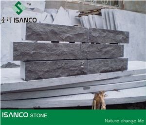 Shandong Blue Limestone Mushroom Surface Wall Stone Mushroom Wall Cladding Blue Stone Mushroomed Stone Split Face Mushroom Wall Stone Blue Limestone for Wall Cut to Size