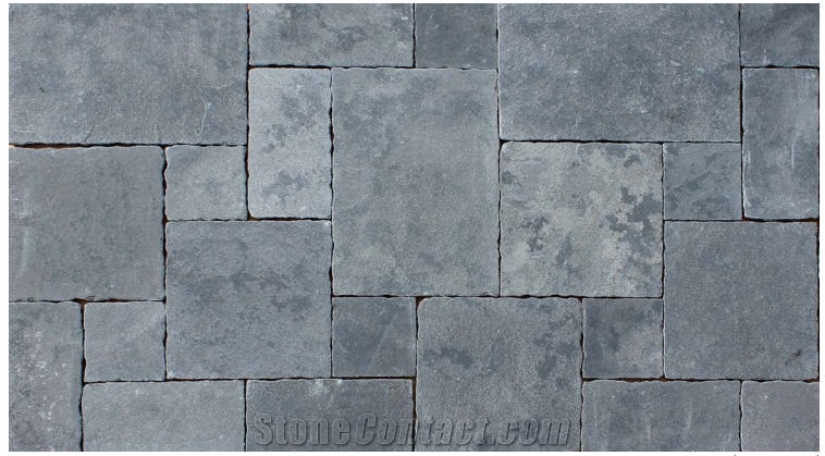 Cambrian Charcoal Limestone Opus (Roman) Pattern
