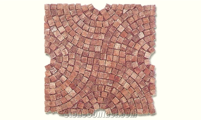 Rojo Breccia Stone Mosaic