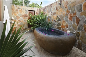 Natural Granite Stone Solid Bathtub