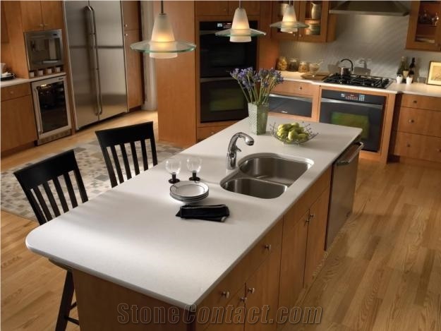 Alpine White Silestone Kitchen Countertop