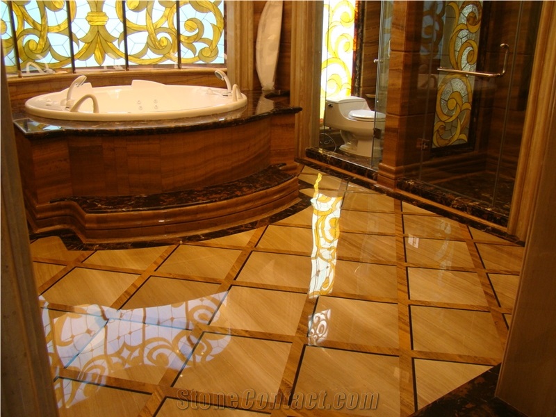 Black Gold Marble Bathroom Decoration