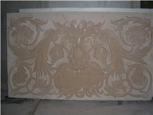 Citatah Beige Marble Carved Relief