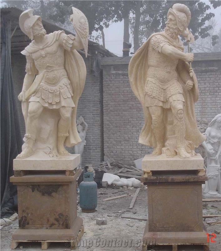 Giante Light Marble Carved Sculptures