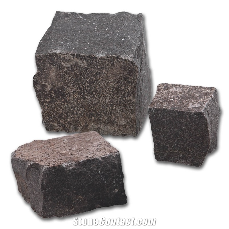 Salome Andesite Cube Stone Pavers, Brown Andesite Cube Stone