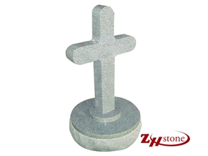 Cheap Price Simple Cross Style Sesame White/ G603 Granite Tombstone Design/ Western Style Monuments/ Monument Design/ Western Style Tombstones/ Cross Tombstones