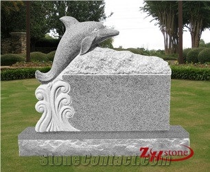 Good Quality Cheap Price Sandblast Exaggerated Serp Top G603/ Sesame White Granite Monumentdesign/ Western Style Monuments/ Cemetery Tombstones/ Gravestone/ Custom Monuments