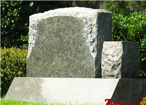 Good Quality Natural Serp with Flower Carving Verde Crystal Granite Tombstone Design/ Western Style Tombstone/ Single Monuments/ Upright Monuments/ Headstones