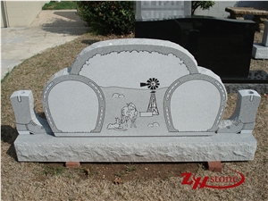 Good Quality Oval Top Natural Edging with Single Vase Shanxi Black/ Absolute Black/ China Black Granite Single Monuments/ Upright Monuments/ Engraved Tombstones/ Headstones/ Engraved Headstones