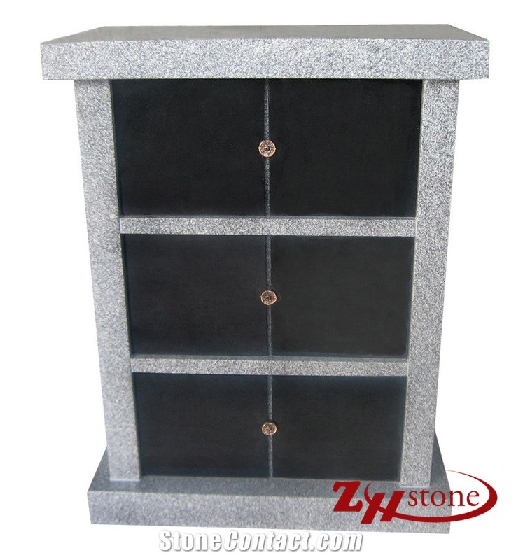 Good Quality Polished Straight Serp Wing Monument Shanxi Black and Sesame White Granite Western Style Tombstones/ Upright Monuments/ Family Monuments/ Monument Design/ Western Style Monuments