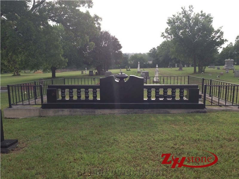 Good Quality Polished Swan Wing Design/ Angle Wing Design Absolute Black/ Shanxi Black/ China Black Granite Monument Design/ Western Style Monuments/ Cemetery Tombstones/ Gravestone/ Custom Monuments