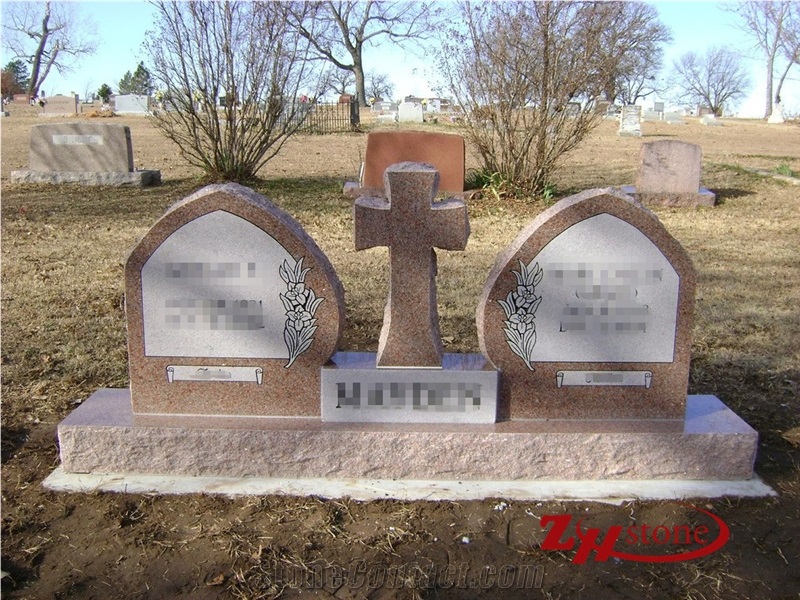 Good Quality Polished Swan Wing Design/ Angle Wing Design Absolute Black/ Shanxi Black/ China Black Granite Monument Design/ Western Style Monuments/ Cemetery Tombstones/ Gravestone/ Custom Monuments