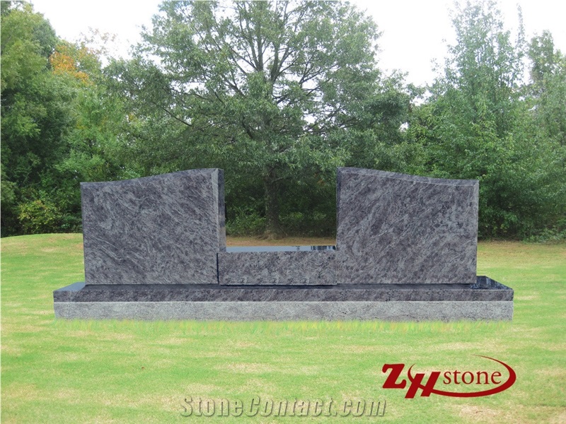Good Quality Polished Upright Oval Design Absolute Black/ China Black/ Shanxi Black Granite Tombstone Design/ Western Style Tombstones/ Single Monuments/ Upright Monuments/ Headstones