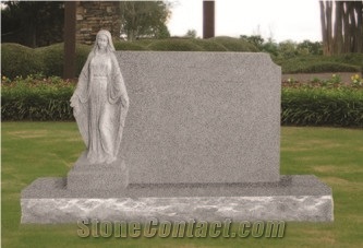 Good Quality Sandblast Serp Top with Morning Glory Carving Single Monuments/ Upright Monuments/ Engraved Tombstones/ Engraved Headstones/ Custom Monuments
